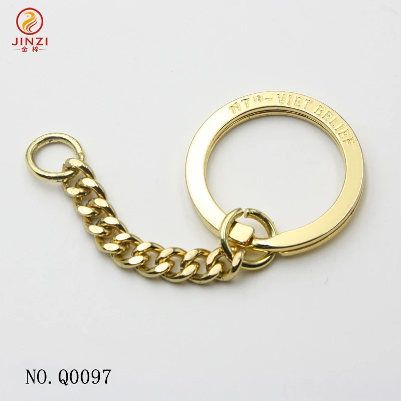 Key ring Supplier 30mm Metal split ring Flat Key chain ring Custom Engraved logo Key ring for key chain and craft