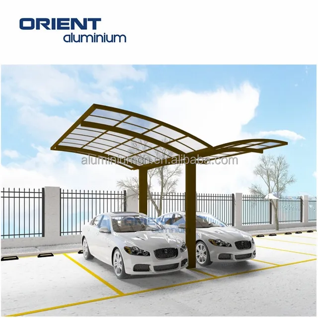 strong aluminum structure carport free standing poly carbonate roofing car parking tent metal frame canopy