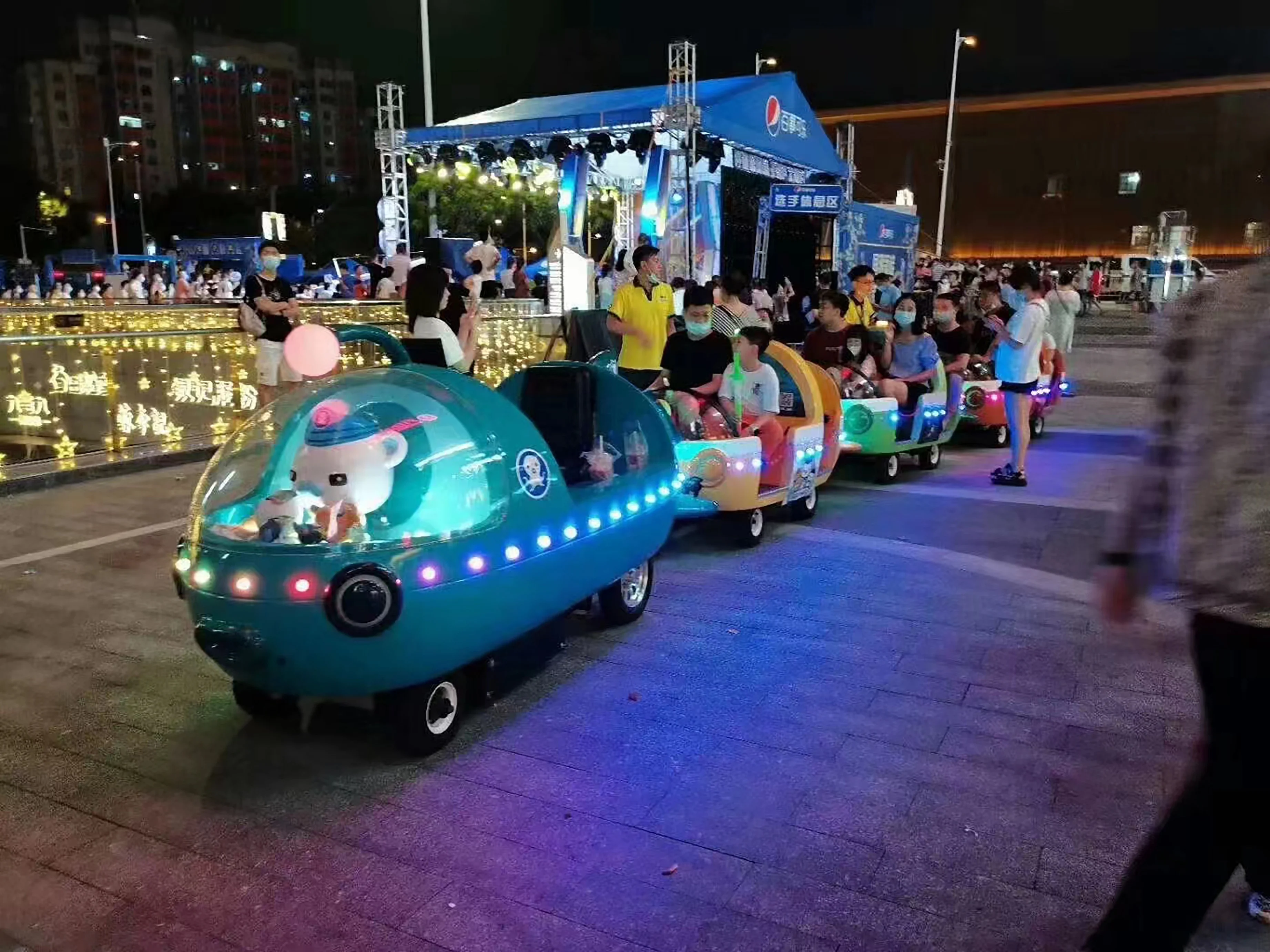 Ocean theme amusement park children Electric trains kiddie electric mini train for sale