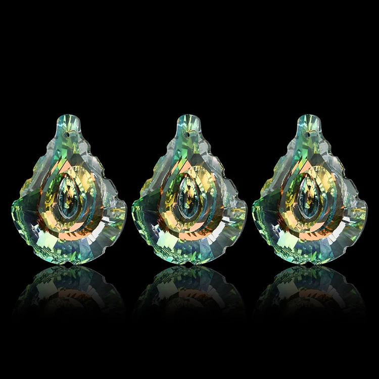 MH-DS0342  Crystal Pendant Maple Prism Catcher Hanging Crystal Faceted Prism chandelier crystal parts