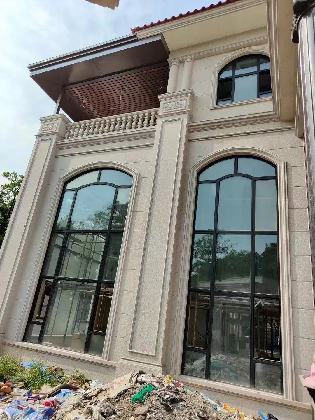 Modern Chinese Sliding Casement Kitchen Windows Double Tempered Glass Soundproof French Style with Louver Curtains Home Bedroom