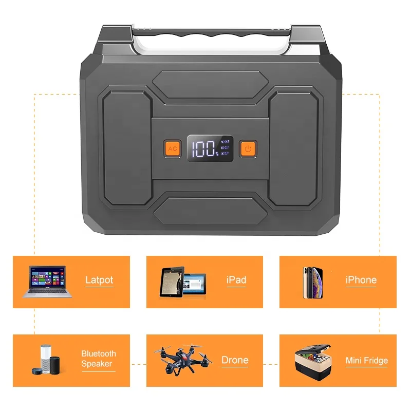 100W Lithium battery alternative energy system mini electric portable backup power solar powered generators