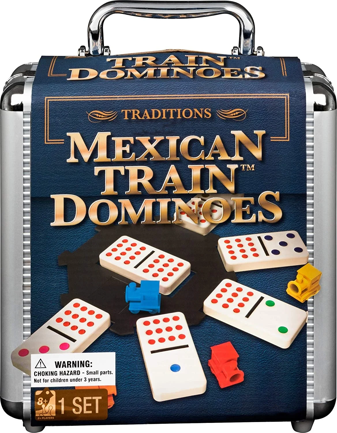 Double 12 Colored Dot Dominoes 91 Tiles Mexican Train Game Set with Aluminum Case