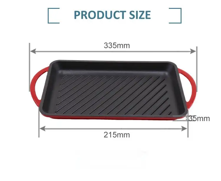 Прямоугольная сковорода для стейка 33 см