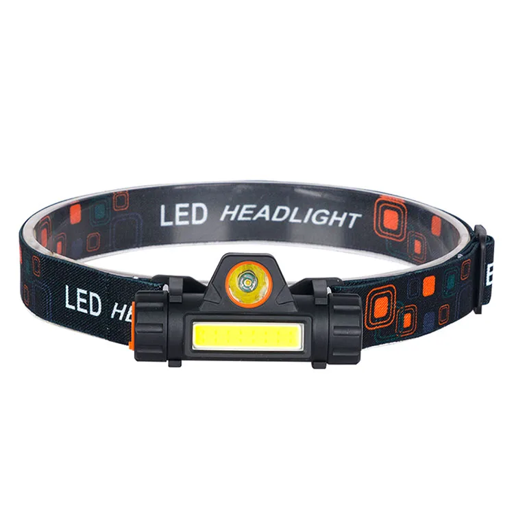 Headlamp Rechargeable Head Lamps IP65 Waterproof Headlight with Adjustable Cob Led Headlamp Flashlight for Outdoor Camping