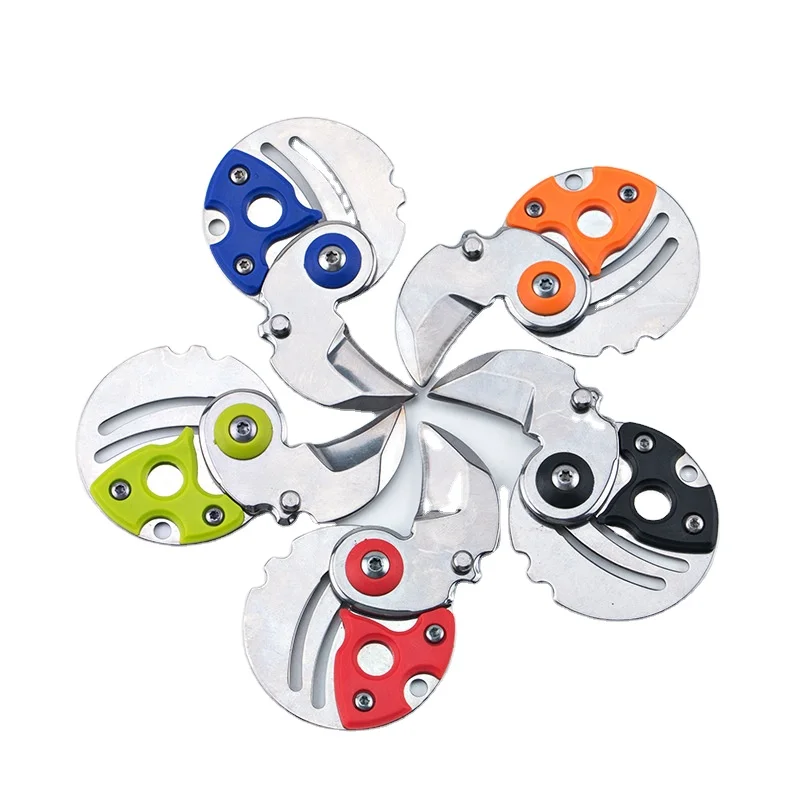 portable outdoor small pocket knives Necklace keychain key ring chain survival tool shape mini coin knife