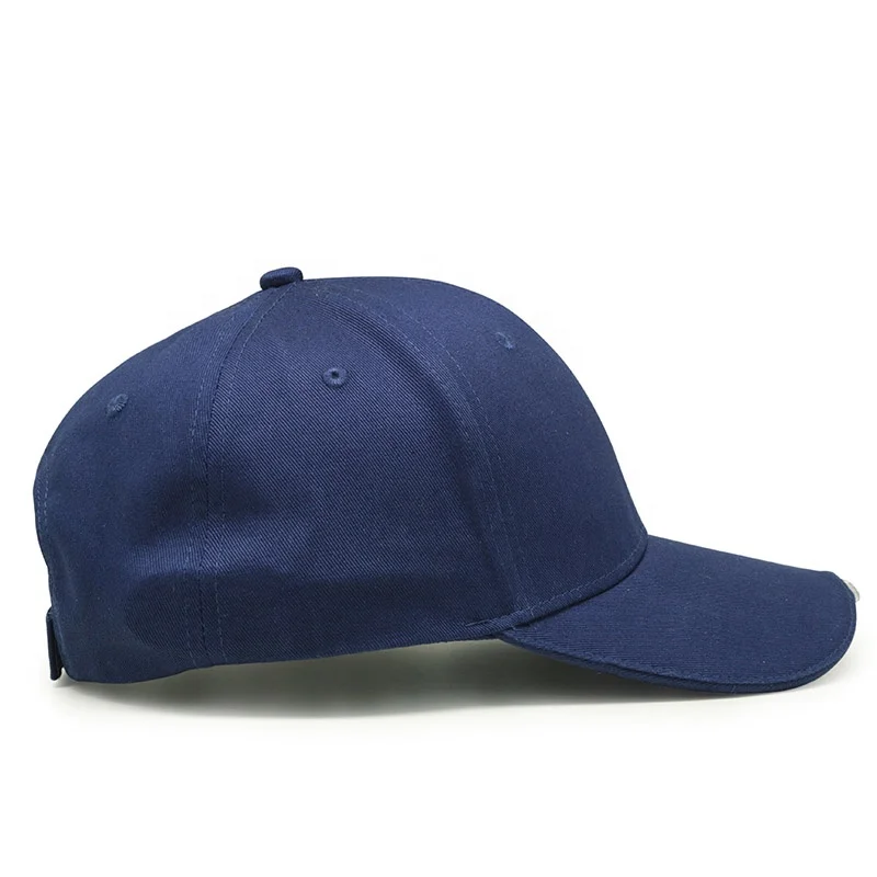Wholesale custom cotton plain blank baseball hat cap with led light