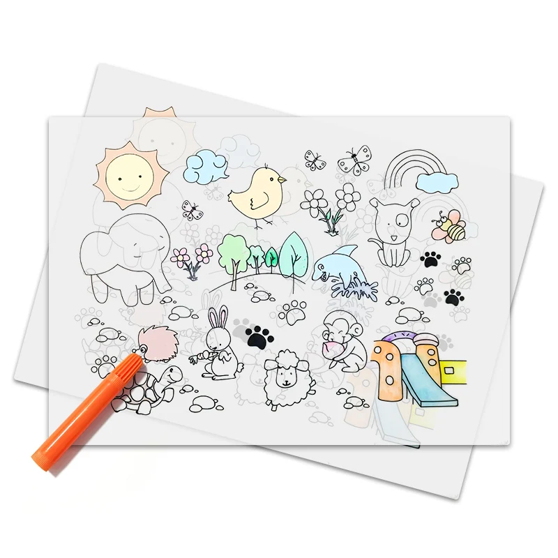 silicone  mat for lunch dinner hot pot cup anti-slip Baby kid place mat cartoon colorful