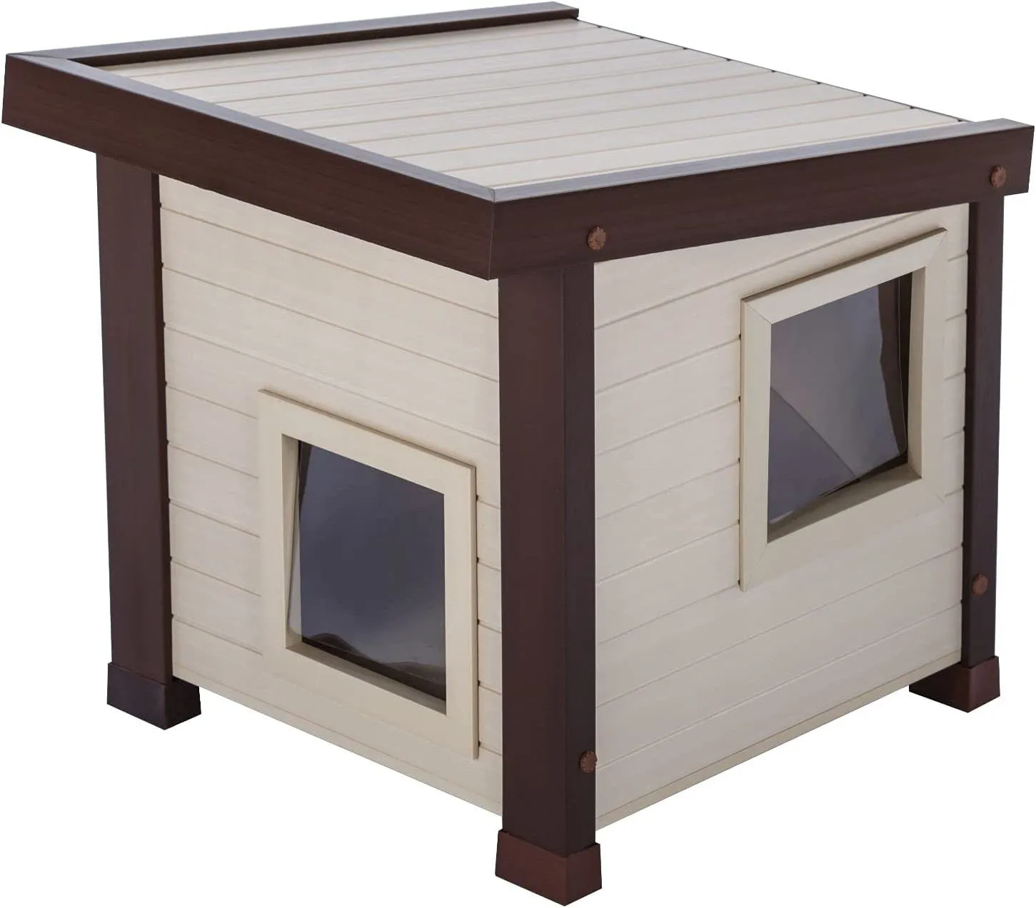 Wholesale Wooden Grey Cat Shelters House For Indoor and Outdoor Use