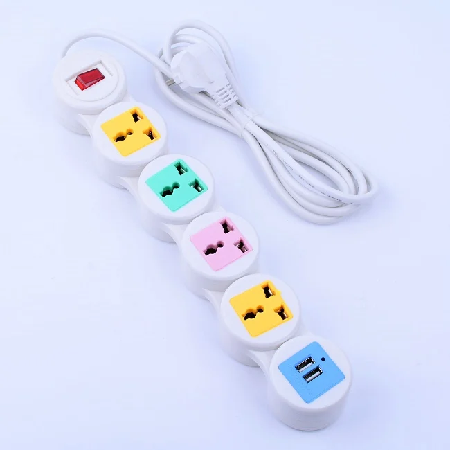 3way/4way/5way/6Way power strip 360 degree cord extension board universal