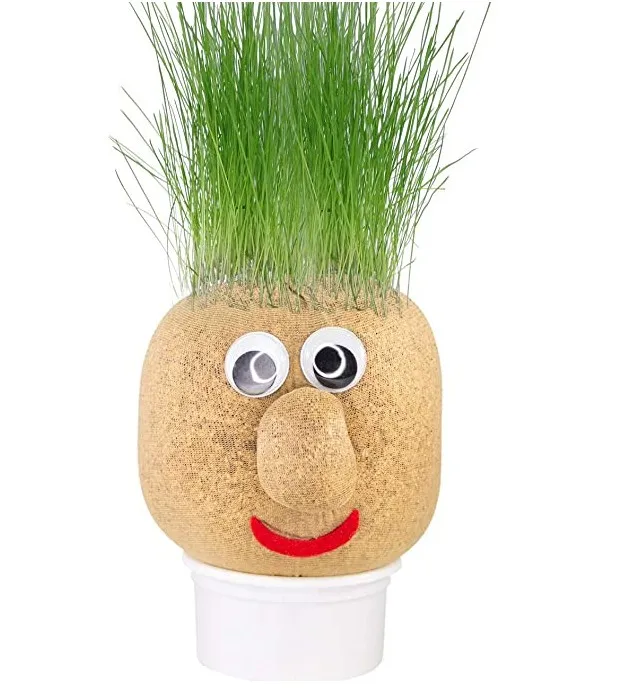 Children New Christmas Creative Gift Grass Doll Plant Pots Cute Plants On The Desktop