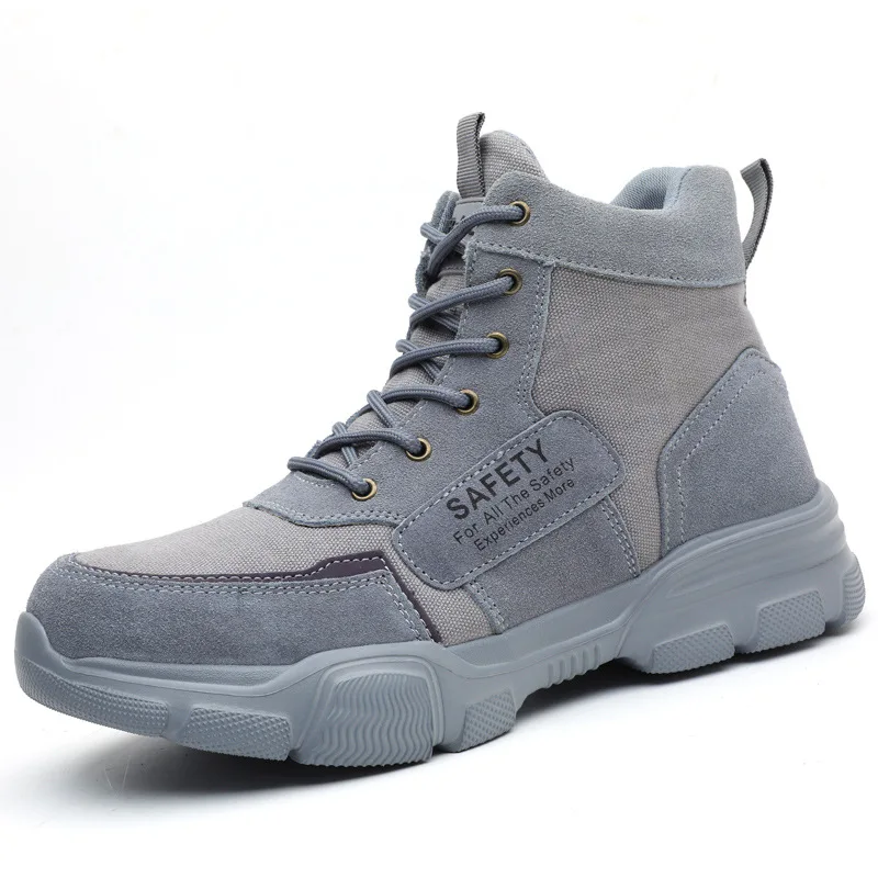Anti-Slippery Women Men Boots Climbing Outdoor Hiking Work Industrial Construction Steel Toe Safety Shoes