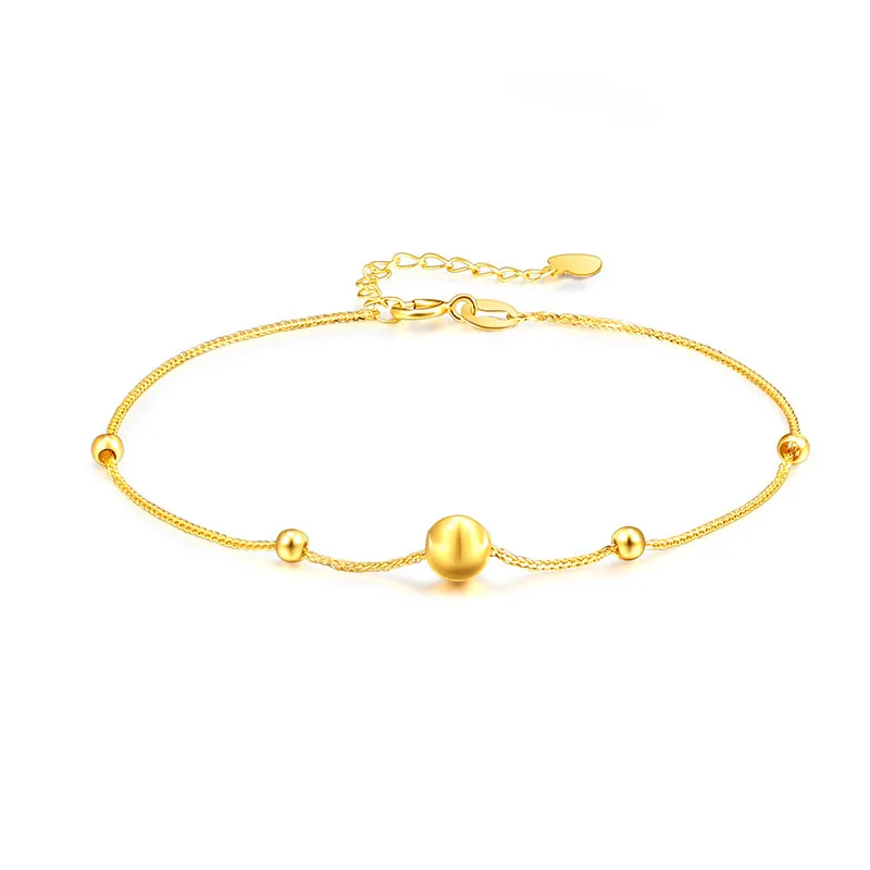 Luxury Fashion AU750 Pure Solid 18K Gold Chain Bracelet Jewelry Women Ladies Female Bridal Engagement Wedding Bracelets