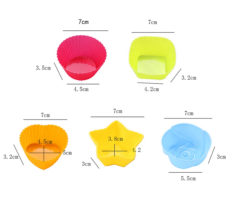 Silicone Molds-Cupcake Pan-Reusable Baking Supplies Nonstick Pastry Muffin Molds