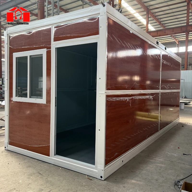 China Portable Modular 20ft 40ft Folding Mobile Container Fast Foldable Flat Pack Prefabricated Tiny House Office Hotel Steel