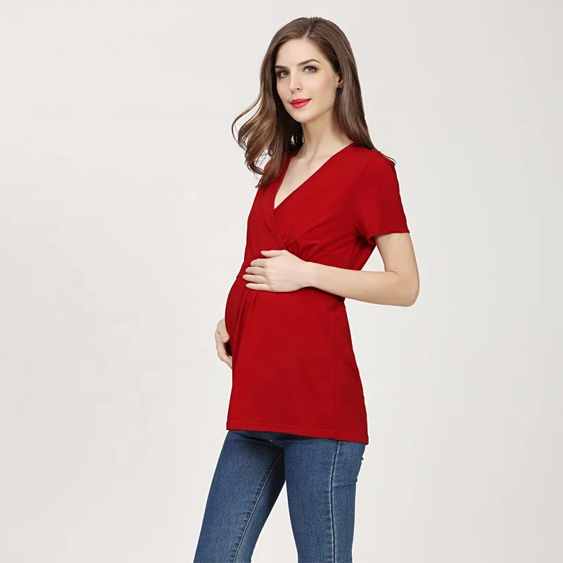 2020 летние женские средства ухода за кожей для будущих мам одежда грудное вскармливание футболка кормящих топ хорошо тянутся для беременных футболка с v-образным вырезом, большие размеры S-3XL