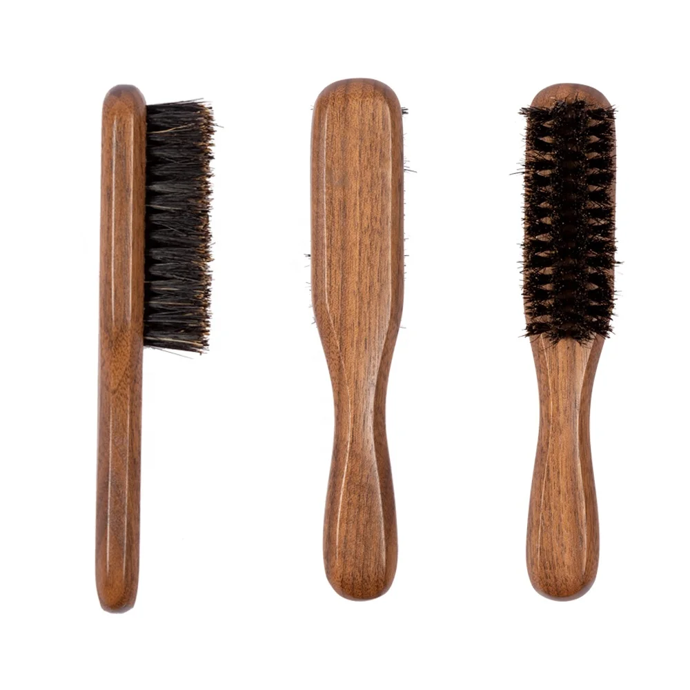 Горячая Распродажа Amazon, щетка для бороды из черного орехового дерева с Кабановой щетиной для мужчин, щетка для бритья, щетка для волос с 100% Кабановой щетиной для Мужской Бороды