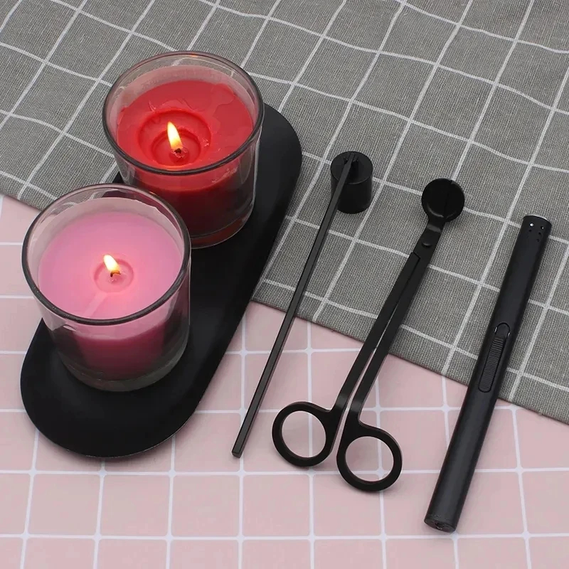Best Price Stainless Steel Candle Care Kit with Lighter Candle Snuffer Set Wick Trimmer for Candle Care