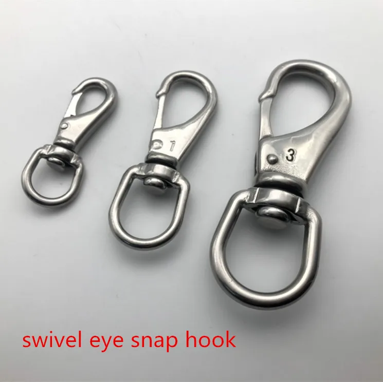Factory Direct 304 Stainless Steel Keychain Swivel Snap Hook for Purses Pet Chain Dog leashes Bird Feeder Boat Anchor Rope