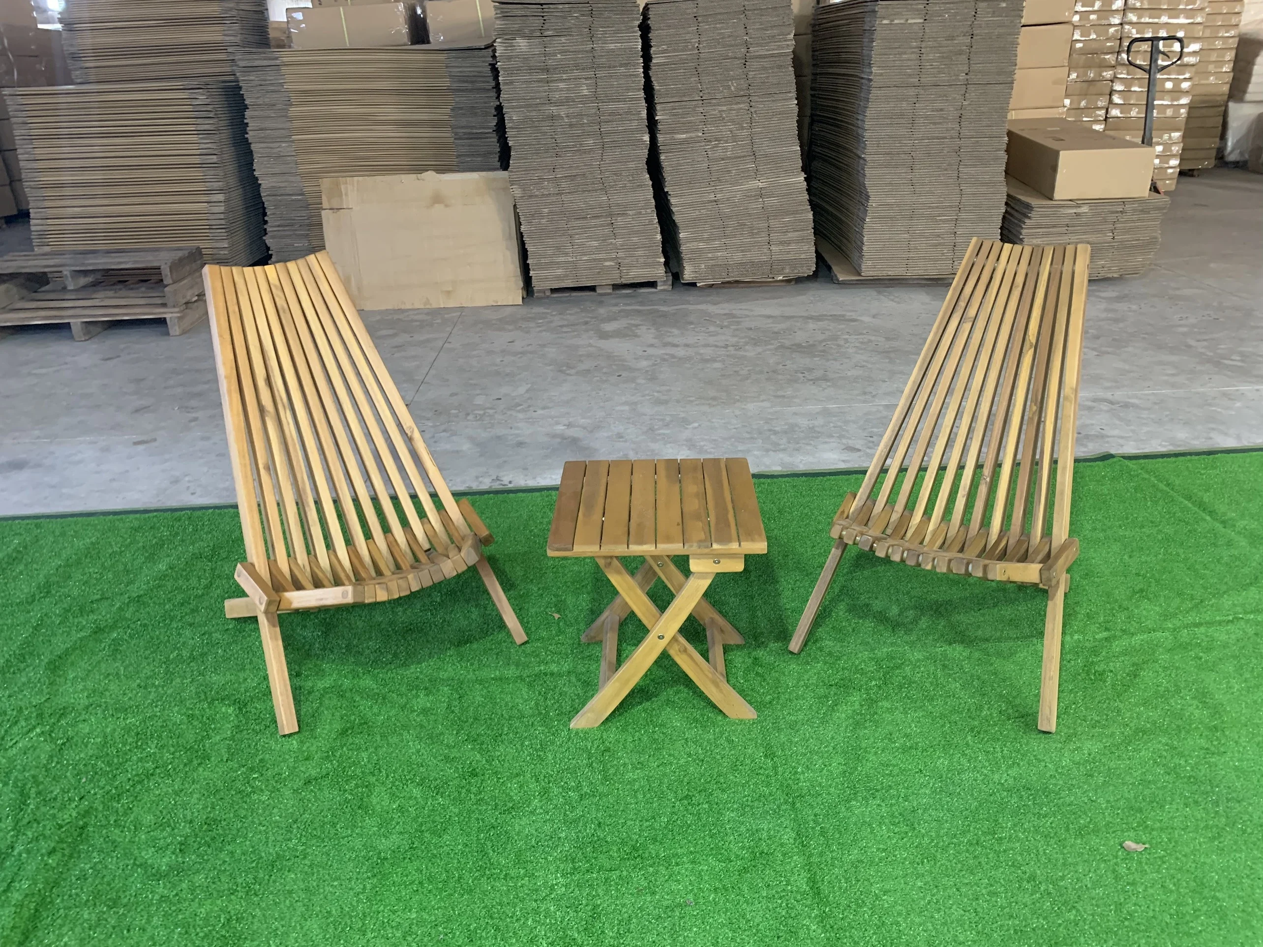 High quality Vietnamese Acacia wood  Outdoor fishing chair / Camping wooden beach chair