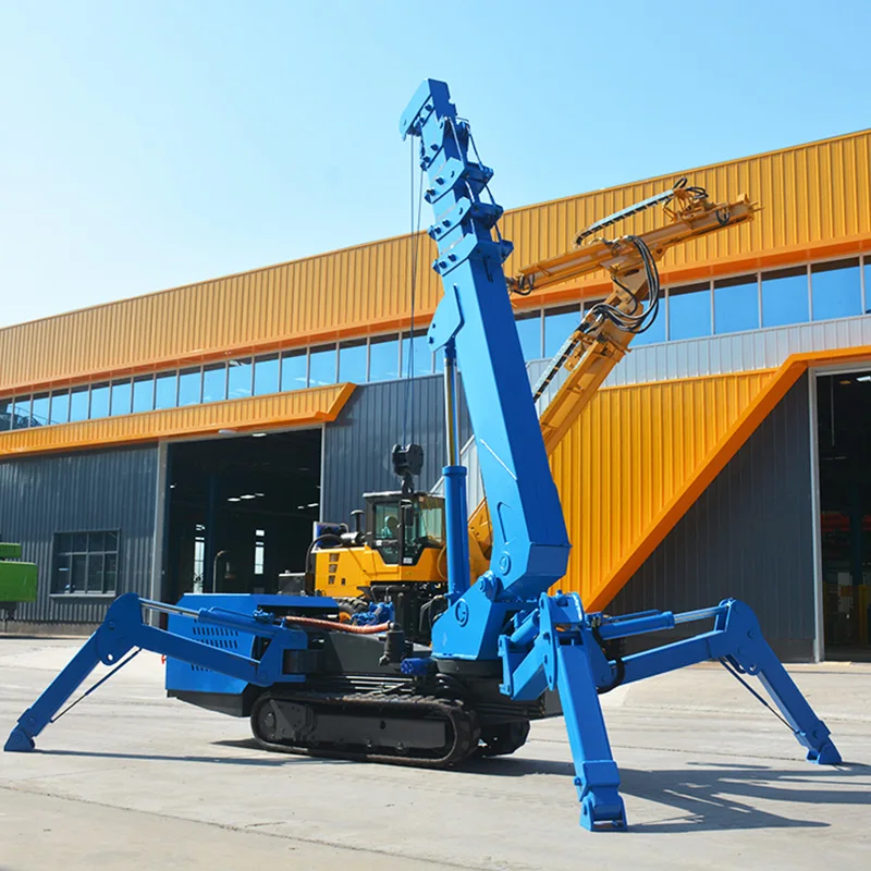 3 5 Tons Indoor Hydraulic Portable Mobiler Telescopic Arm Crawler Small Construction Spider Crane