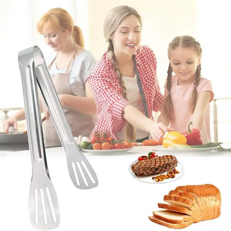 Kitchen Cooking Tools Serving Tongs Stainless Steel Food Tong