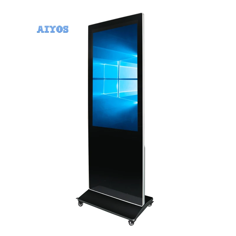Multi Touch interactive advertising kiosks LCD screen android system indoor digital shop display tv for store 32-85 inches
