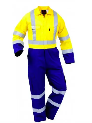 Flame Resistant Long Sleeve Overall Fire Retardant Workwear Coverall Durable Bizflame 88/12- 88% Cotton 12% Nylon Safety Coveral