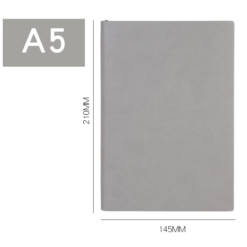 Manufacturer custom size PU leather cover notebook custom logo business A5 notepad book