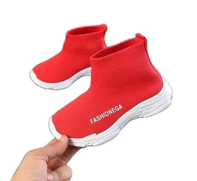 2021 Autumn Winter Kids Sneakers Children Casual Shoes Slip-on Breathable Kids Socks Shoes Non-slip Snow Boots
