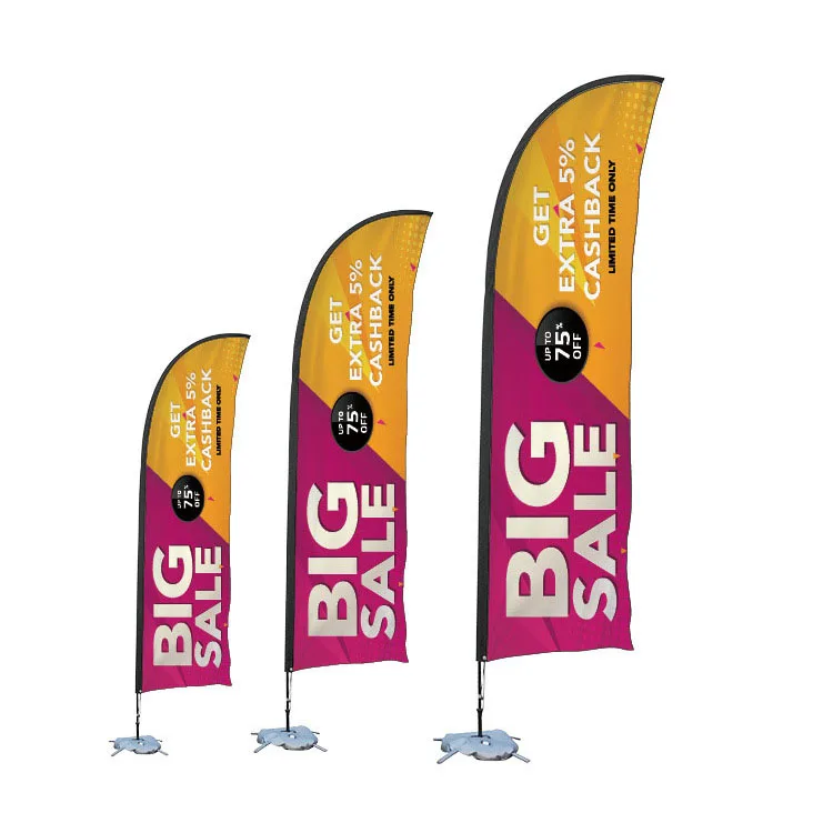 New Popular Product Custom Advertising Flag Flying Banners sublimation pinrted flag Beach Flags