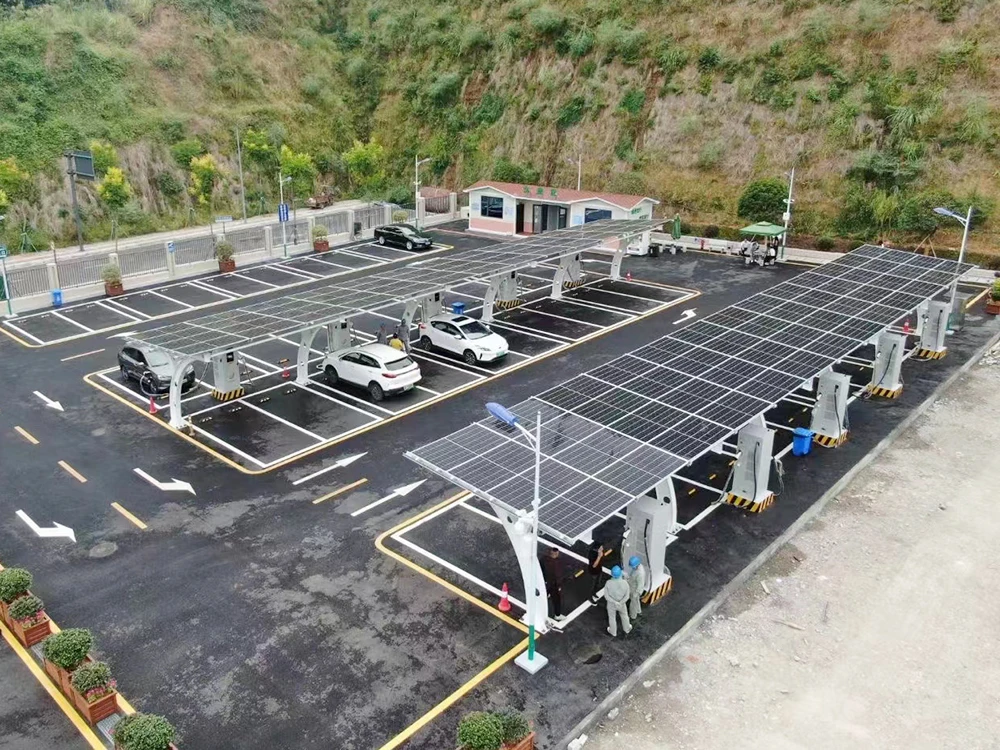 Roof Panels Charging Pile Power Generation Solar Car Parking Shed