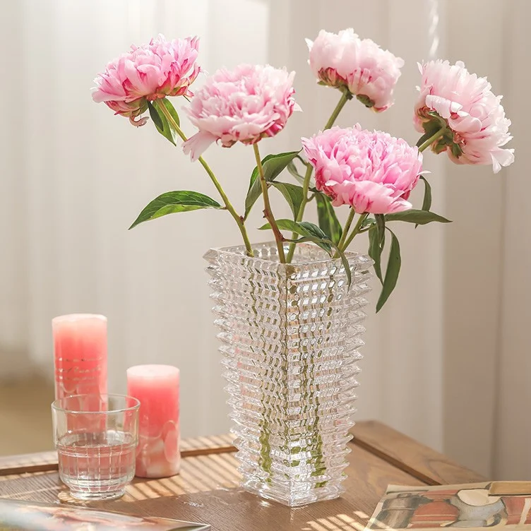Wholesale home decor glass vase for flowers tall modern large nordic glass vase