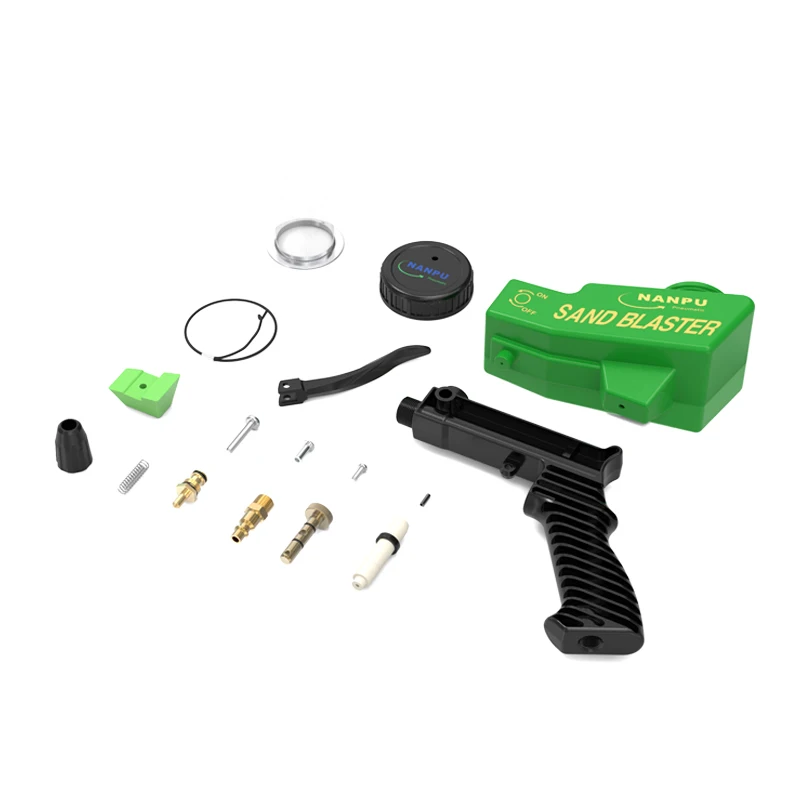 NANPU Mini air portable sand blaster gun with ceramic nozzles