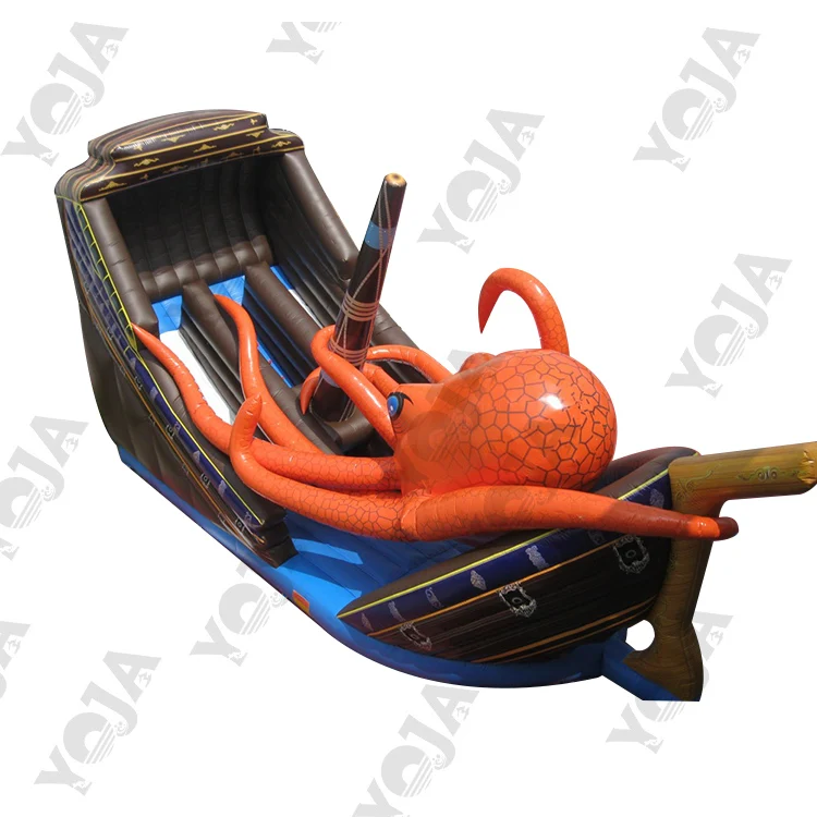 outdoor Blow Up Commercial Octopus Mini Kids Inflatable Water Park With Water Slide Swimming Pool