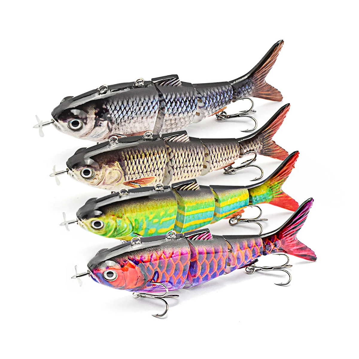 Manufacturer 130mm 42g  Fishing Multi Jointed Electronic Automatic 4 Section Robot Lure Fish