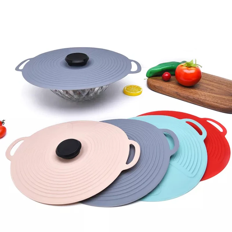 Wholesale multi-color silicone fresh-keeping cover anti overflow sealing silicone pot cover tableware silicone pot cover