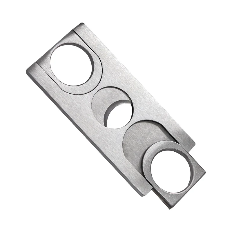 Wholesale Double Blade Super Sharp Stainless Steel Cigar Cutters High Quality Pocket Portable Square Cigar Scissors