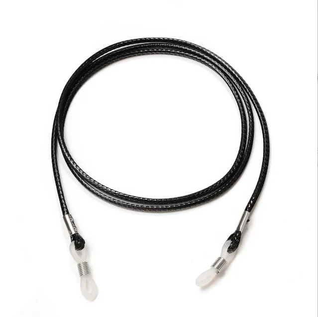 Black PU Leather Cord for Reading Spectacles and Eyeglass Holder Strap Sunglasses Glasses Chain Optical Accessories