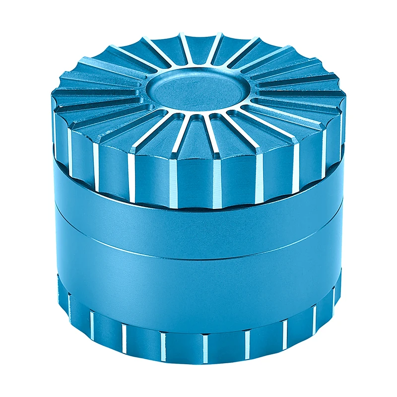 China factory 4 piece wholesale aluminum Sharp grinder polygon herb with custom logo 2.5 inch spice grinder