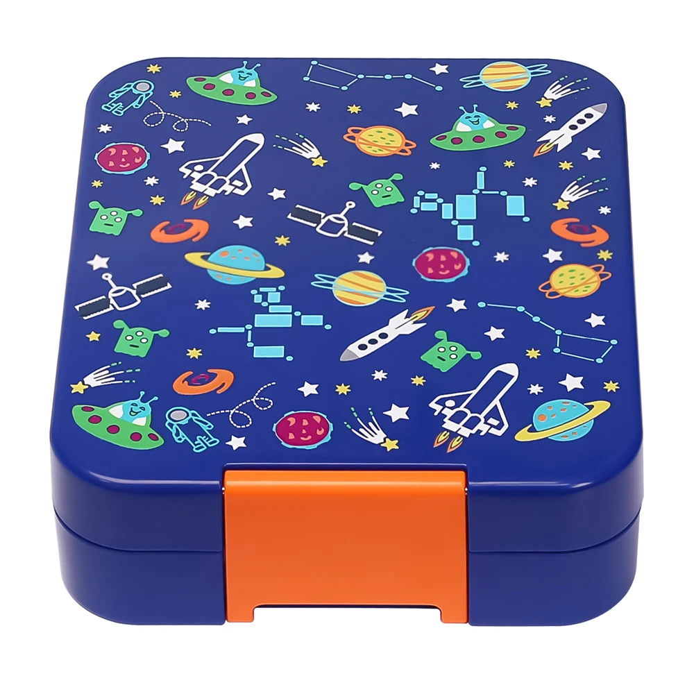 Пластиковая коробка для пищевых продуктов с 4 отделениями, детская коробка для бенто с крышкой, школьная коробка для пищевых продуктов из Китая, без БФА