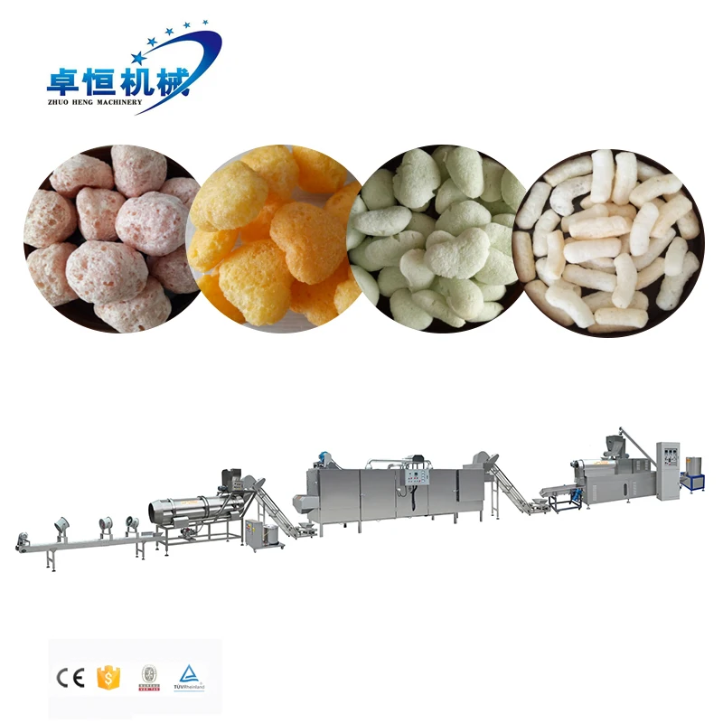 Puffed Corn Puffed Rice Snacks Food Processing Machine Snack Food Machinery Automatic Donut Fryer Machine for Sale 3*0.8*1.8m