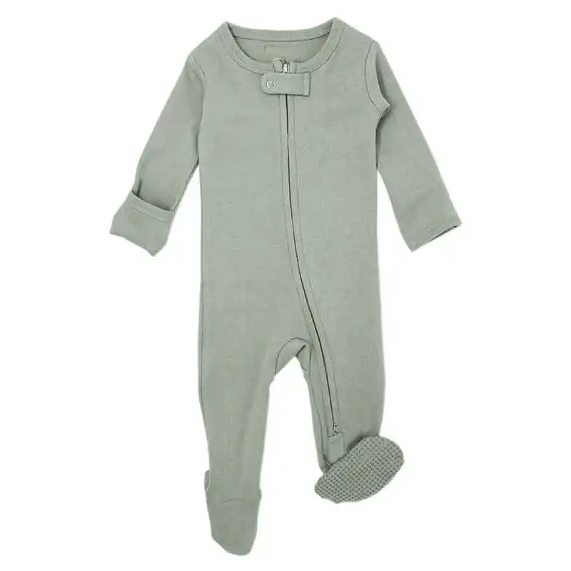 
100% organic cotton soft footed pajamas for babies baby boy bodysuits organic baby romper 