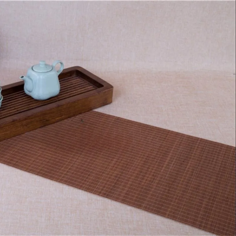 Wholesale Round Rattan Pad Wicker Bamboo Tableware Brown Retro Wedding Handwoven mat