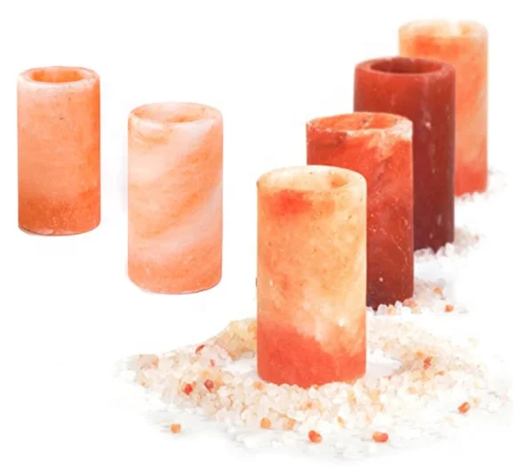 Pink Salt Glasses Add Light Flavor to Food Cooking Accessory Himalayan Salt Shot Glass Natural Hand Carved from 100 Cylinder PK
