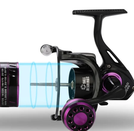 JETSHARK Max Drag 10KG Cheap Metal Fishing Reel 1 Ball Bearings5.0:1 4.7:1 Gear KD1000-6000 Spinning Reel