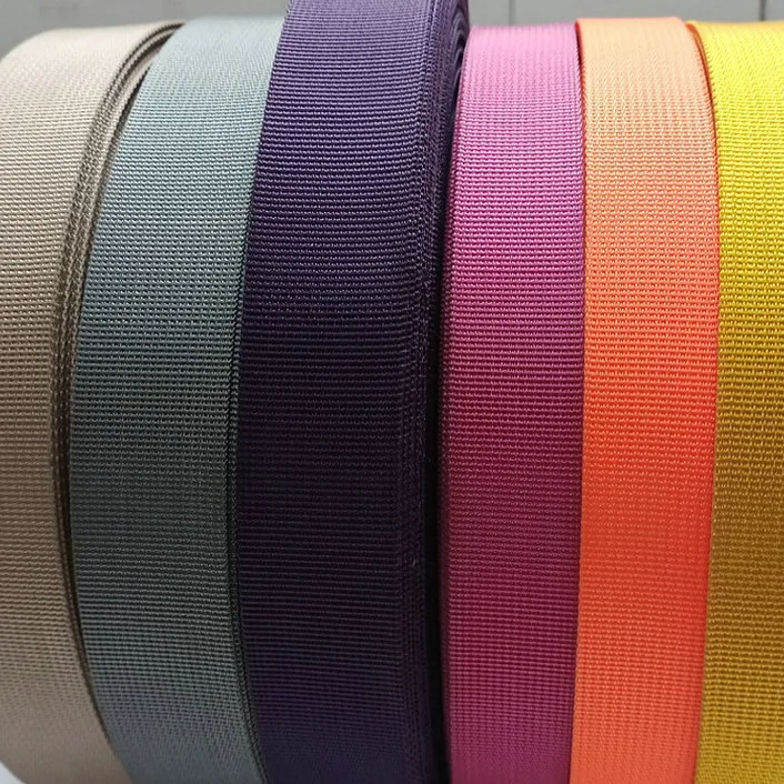 Wholesale cheaper price 3.8cm 5cm wide in stock multiple colors non slip nylon polyester webbing for pet supplies