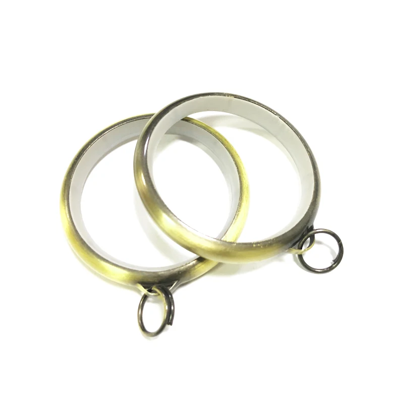 Solid Brass Metal Eyelet Curtain Rings Rustproof Drapery Rod Rings Strong Hooks Metal Clip Curtain Rings