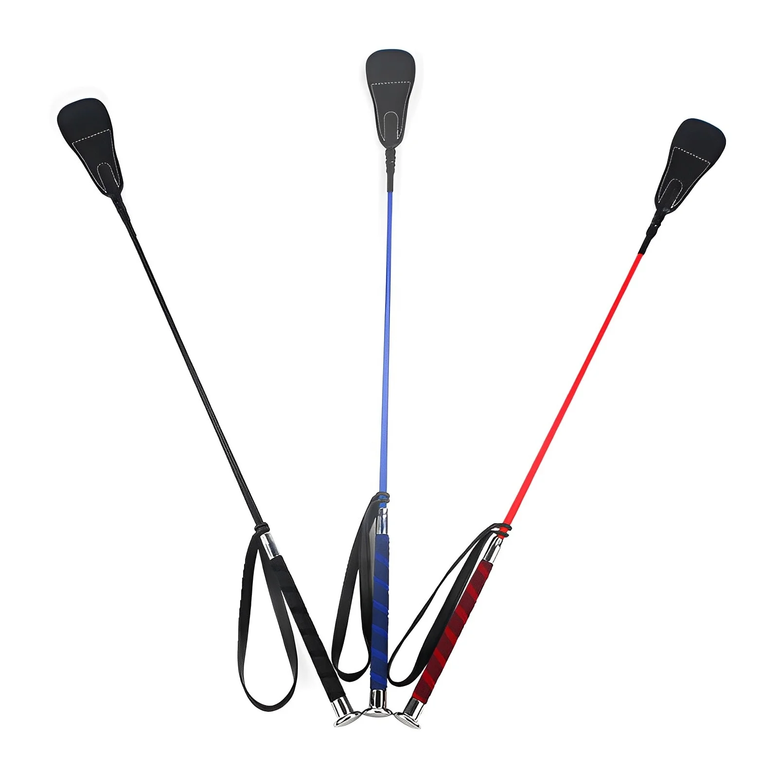 Horshi Riding Crop Whip Premium Quality Jump Bat Whip Equestrian Horse Whip with Rubber Wrist Strap