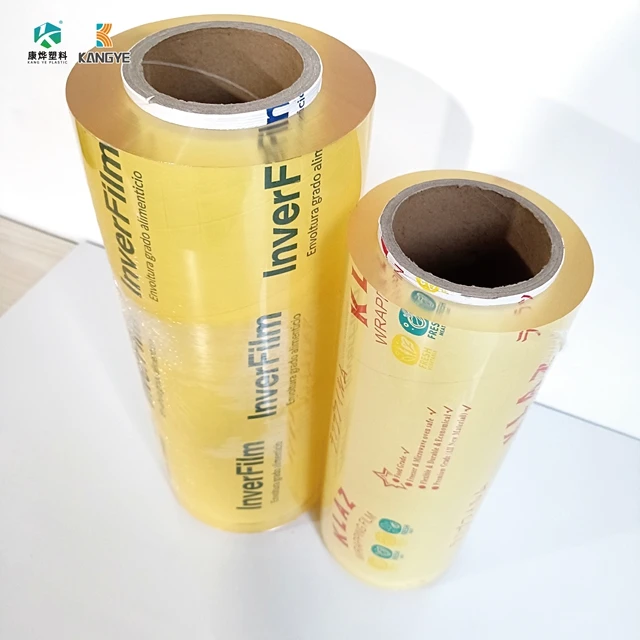 Plastic Food Packaging PVC Film Roll Manufacturer in China 10 micron Food Film Customize Fresh-keeping Plastic Stretch Film
